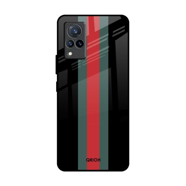 Vertical Stripes Glass Case for Vivo V21 Cheap