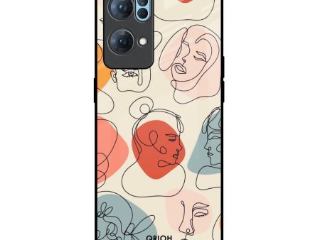 Abstract Faces Glass Case for Oppo Reno7 Pro 5G Cheap