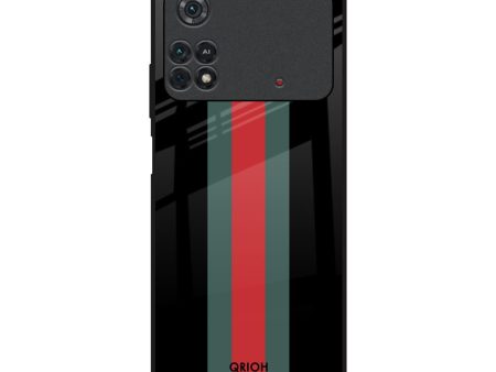 Vertical Stripes Glass Case for Poco M4 Pro For Cheap