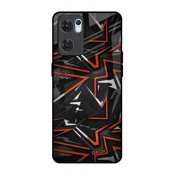 Vector Art Glass Case for Oppo Reno7 5G on Sale