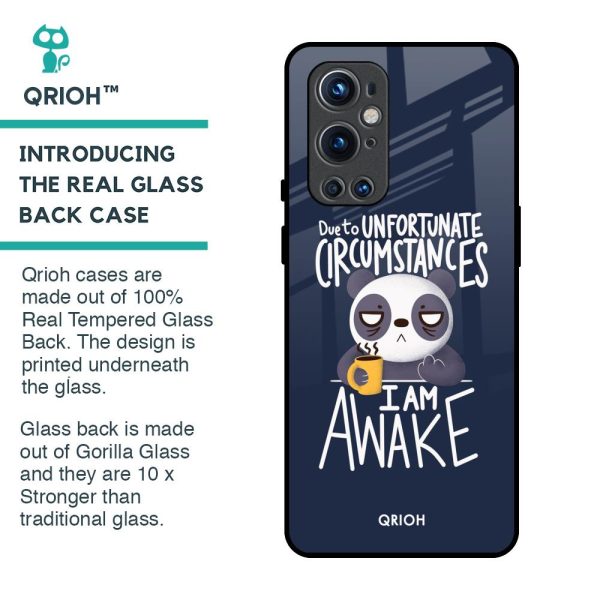 Struggling Panda Glass Case for OnePlus 9 Pro For Sale