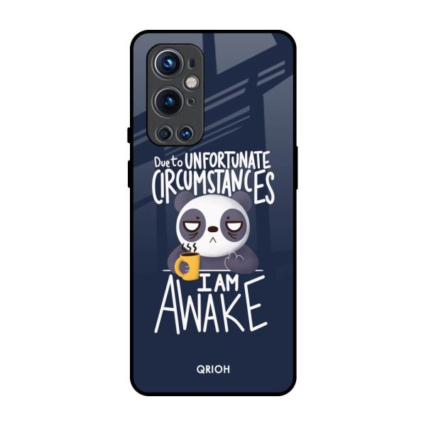 Struggling Panda Glass Case for OnePlus 9 Pro For Sale