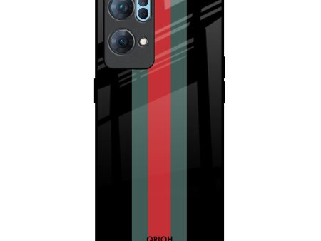 Vertical Stripes Glass Case for Oppo Reno7 Pro 5G on Sale