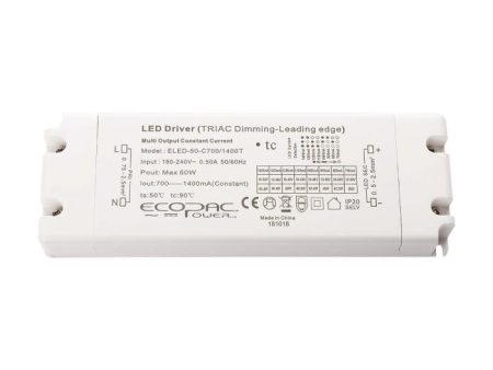 ELED-50-C700 1400T ELED-50-C700 1400T Selectable Constant Current LED Driver 700-1400mA Cheap