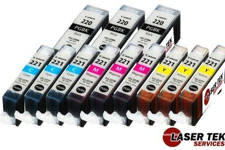 12 Pack Canon PGI220 CLI221 Compatible Ink Cartridge | Laser Tek Services For Sale