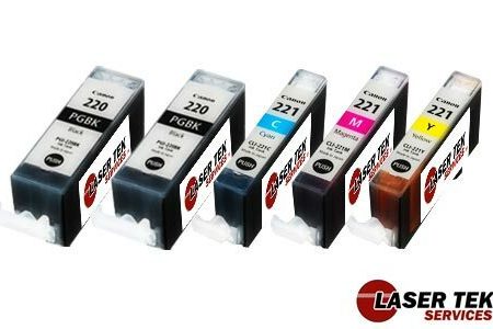 5 Pack Canon PGI220 CLI221 Compatible Ink Cartridge | Laser Tek Services Sale