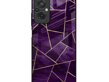 Geometric Purple Glass Case For Redmi 11 Prime Supply