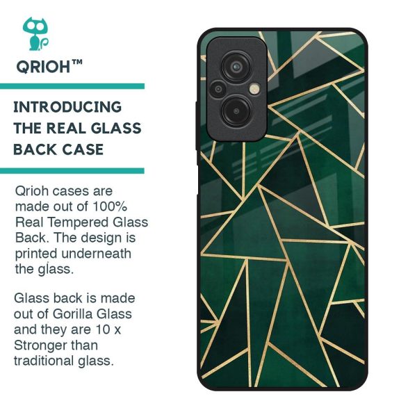 Abstract Green Glass Case For Redmi 11 Prime Online now