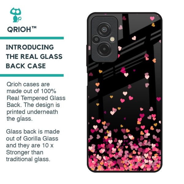 Heart Rain Fall Glass Case For Redmi 11 Prime Discount