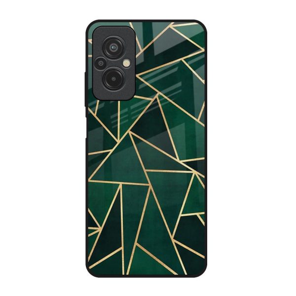 Abstract Green Glass Case For Redmi 11 Prime Online now