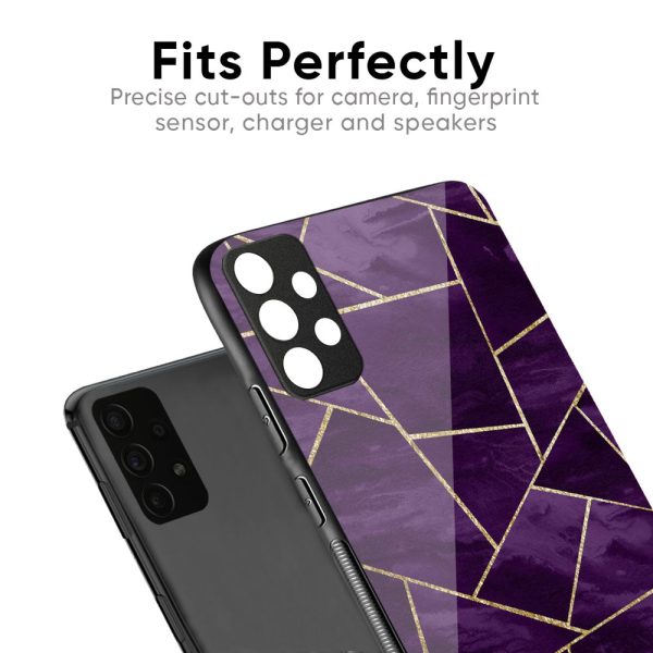 Geometric Purple Glass Case For Redmi 11 Prime Supply