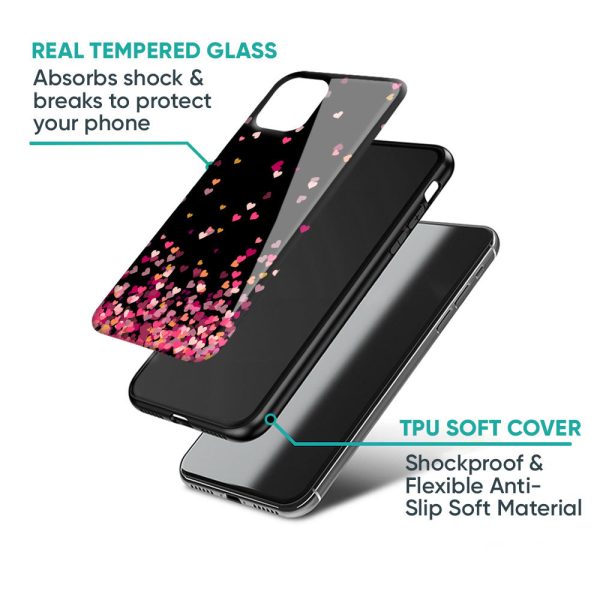 Heart Rain Fall Glass Case For Redmi 11 Prime Discount