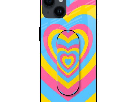 Y2K Heart Glass case with Slider Phone Grip Combo For Discount