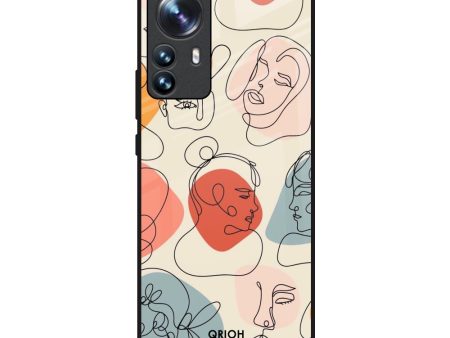 Abstract Faces Glass Case for Mi 12 Pro 5G Hot on Sale