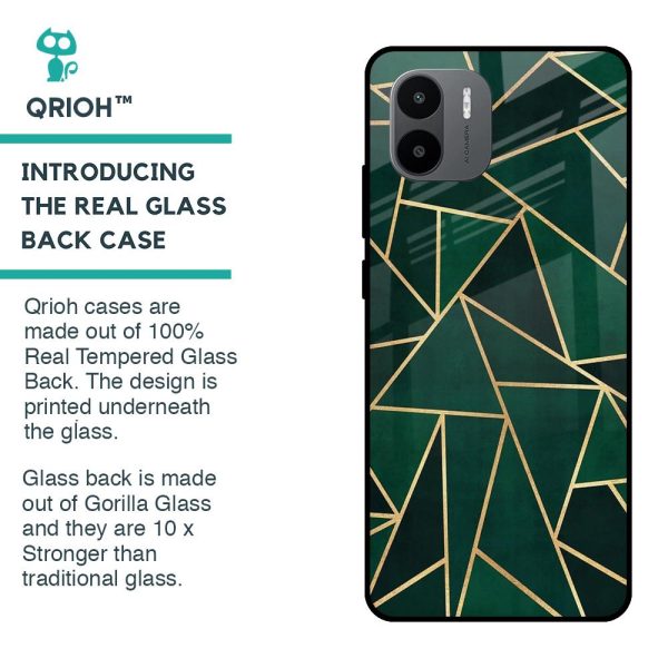 Abstract Green Glass Case For Redmi A1 Online now