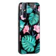 Tropical Leaves & Pink Flowers Glass case for Vivo iQOO 11 Hot on Sale