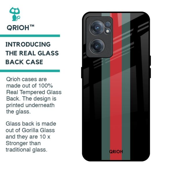 Vertical Stripes Glass Case for OnePlus Nord CE 2 5G For Sale