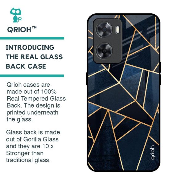 Abstract Tiles Glass Case for OPPO A77s Fashion