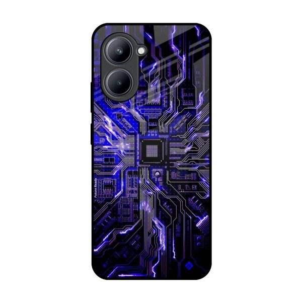 Techno Color Pattern Glass Case For Realme C33 Sale