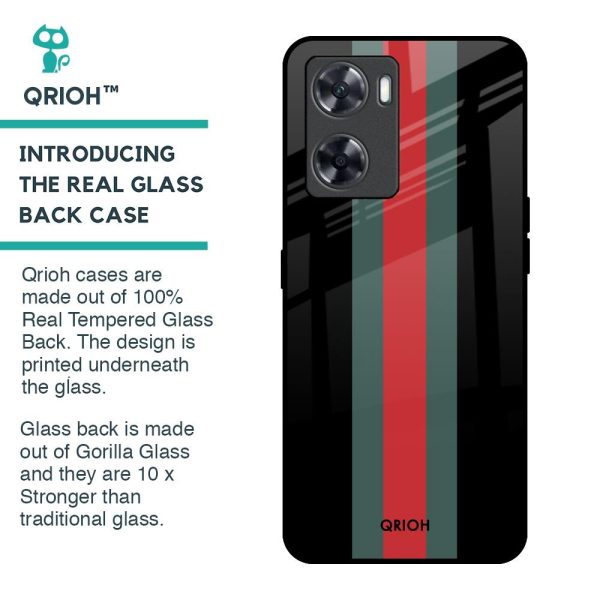 Vertical Stripes Glass Case for Oppo A57 4G Online now