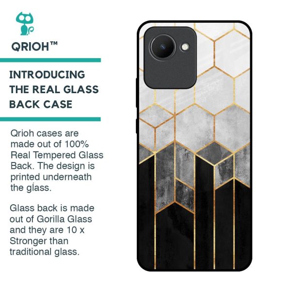 Tricolor Pattern Glass Case for Realme C30 Fashion