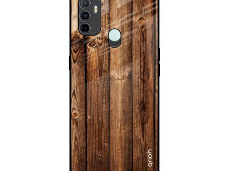 Timber Printed Glass Case for Oppo A33 Online Sale