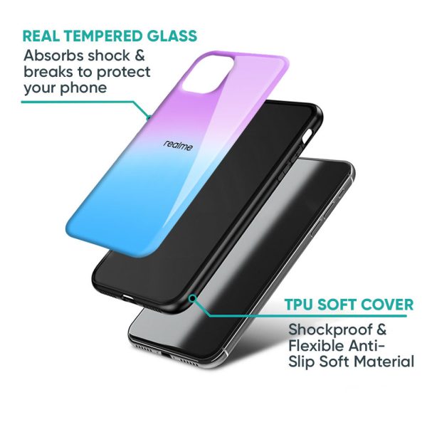 Unicorn Pattern Glass Case for Realme C33 on Sale