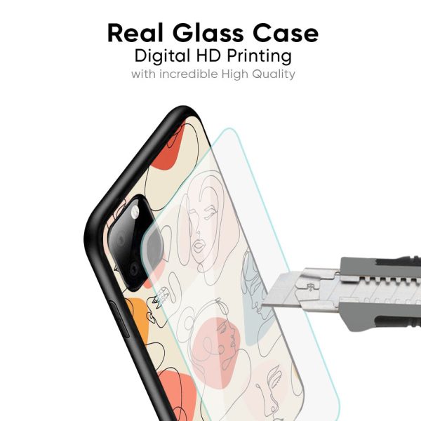 Abstract Faces Glass Case for Redmi 10 Cheap