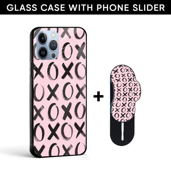 XOXO Glass case with Slider Phone Grip Combo For Discount