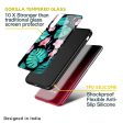 Tropical Leaves & Pink Flowers Glass case for Vivo Y22 Fashion