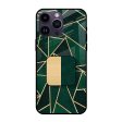 Abstract Green Glass case with Square Phone Grip Combo Supply