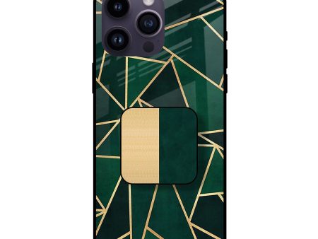 Abstract Green Glass case with Square Phone Grip Combo Supply