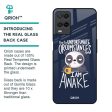 Struggling Panda Glass Case for Oppo A54 Discount