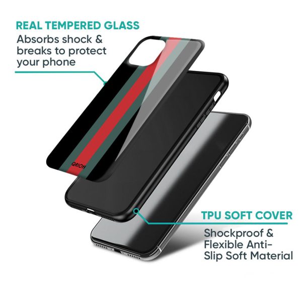 Vertical Stripes Glass Case for Oppo F19 Discount