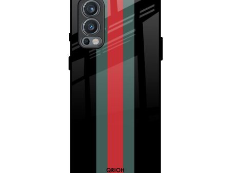 Vertical Stripes Glass Case for OnePlus Nord 2 Sale