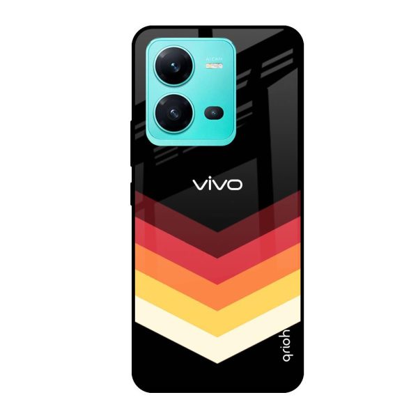 Abstract Arrow Pattern Glass Case For Vivo V25 For Cheap