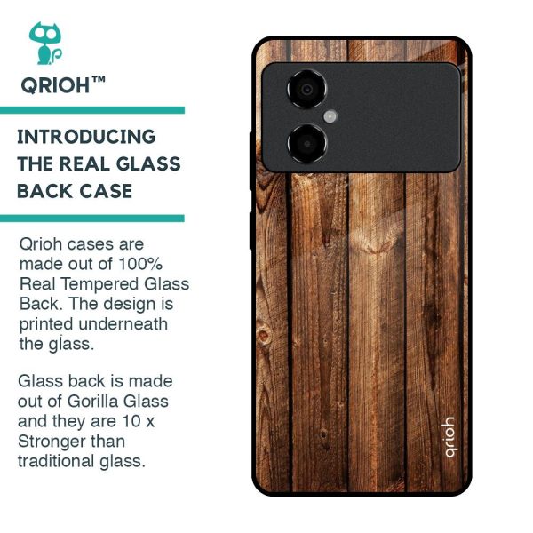 Timber Printed Glass Case for Poco M4 5G Online Sale