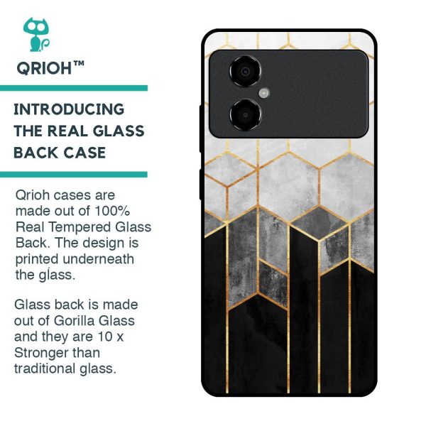 Tricolor Pattern Glass Case for Poco M4 5G For Sale