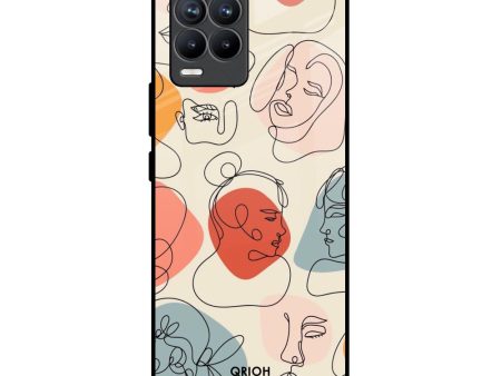 Abstract Faces Glass Case for Realme 8 Pro Online