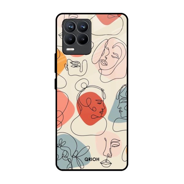 Abstract Faces Glass Case for Realme 8 Pro Online