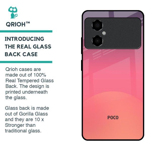 Sunset Orange Glass Case for Poco M4 5G Online now