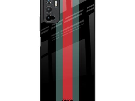 Vertical Stripes Glass Case for Redmi Note 10T 5G For Cheap