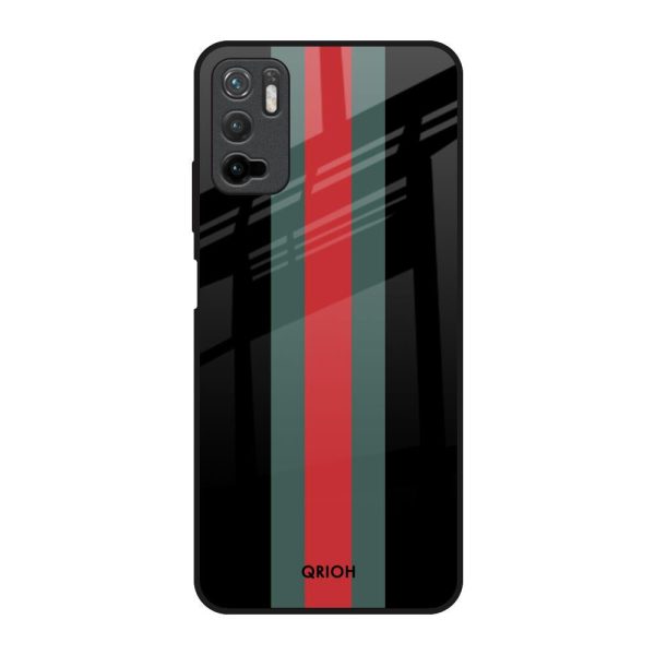 Vertical Stripes Glass Case for Redmi Note 10T 5G For Cheap