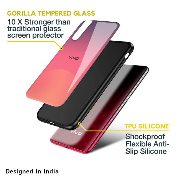 Sunset Orange Glass Case for Vivo Y16 Discount