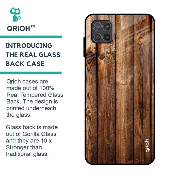 Timber Printed Glass Case for Samsung Galaxy M12 Online Hot Sale