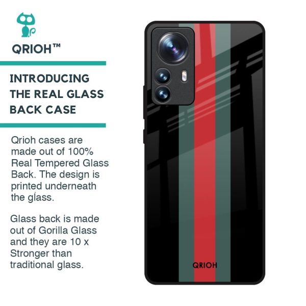 Vertical Stripes Glass Case for Mi 12 Pro 5G Online Hot Sale