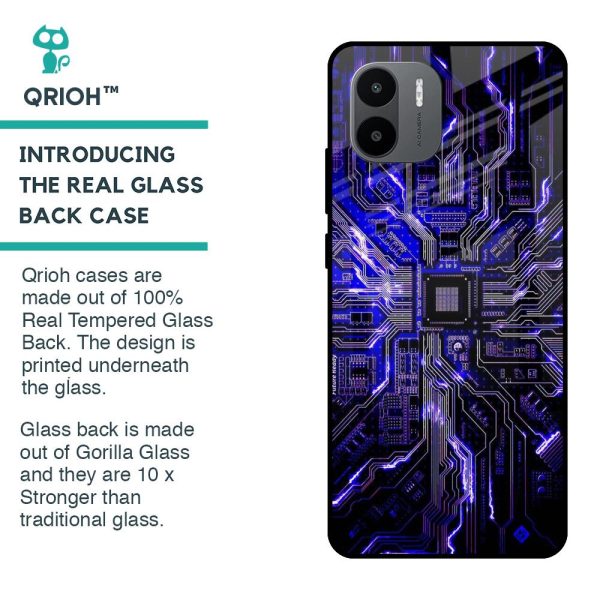 Techno Color Pattern Glass Case For Redmi A1 Fashion