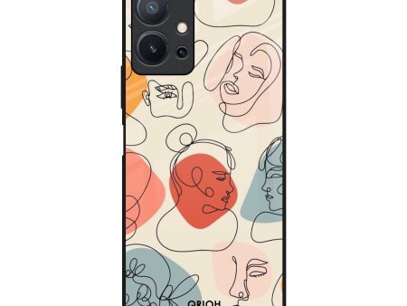 Abstract Faces Glass Case for Vivo T1 5G Discount