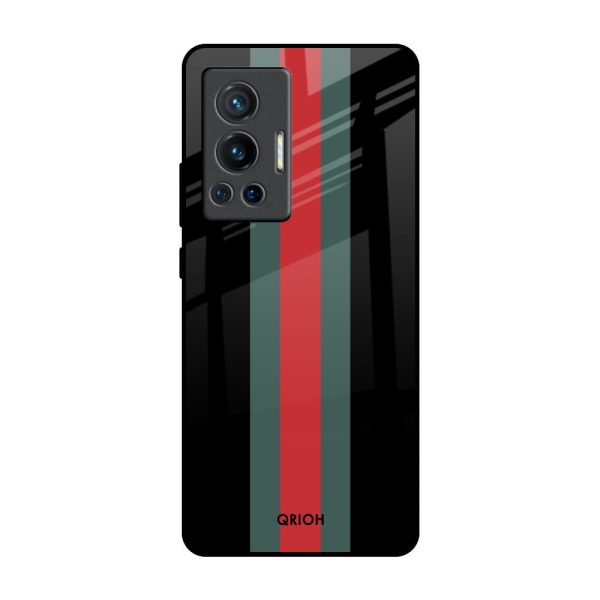 Vertical Stripes Glass Case for Vivo X70 Pro on Sale