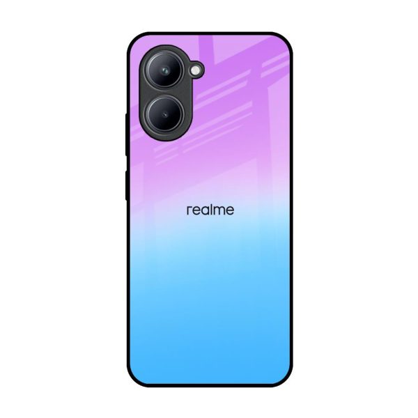 Unicorn Pattern Glass Case for Realme C33 on Sale